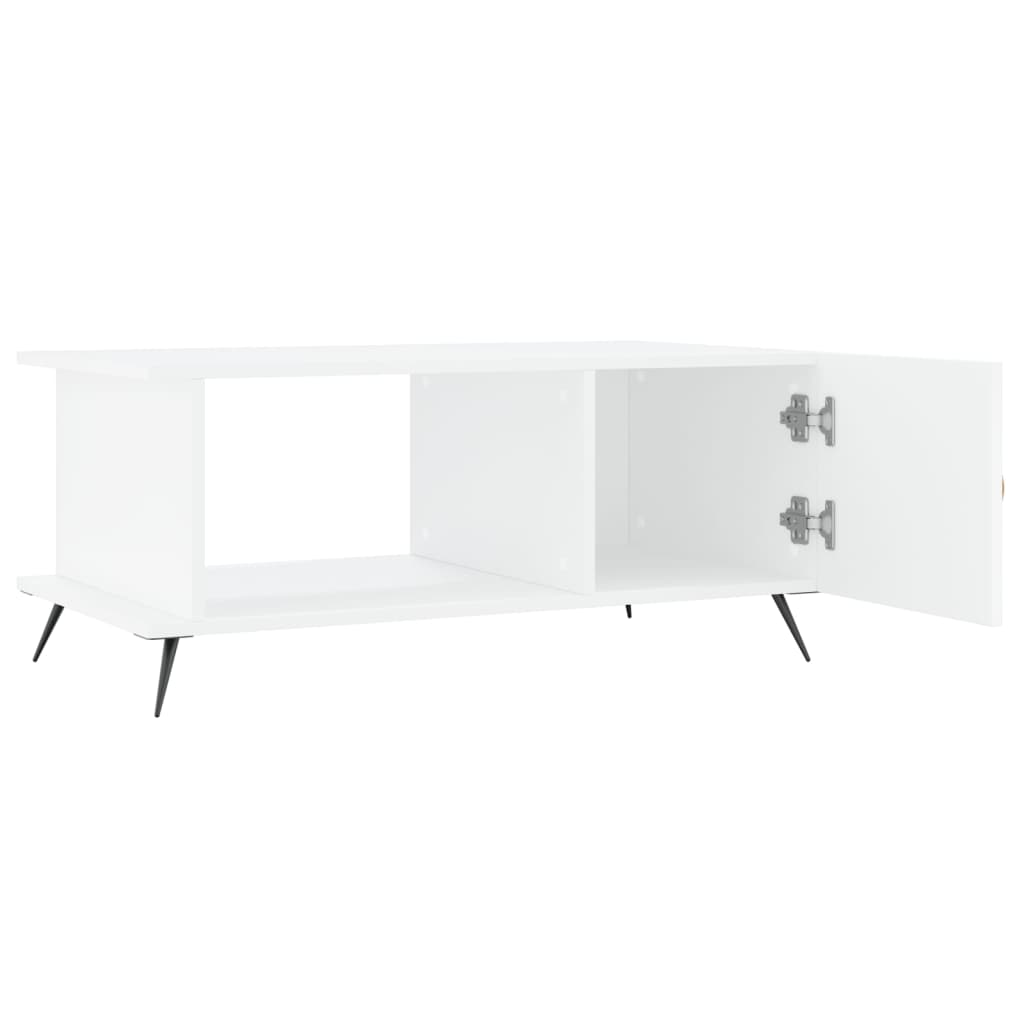 sofabord 90x50x40 cm konstrueret træ hvid