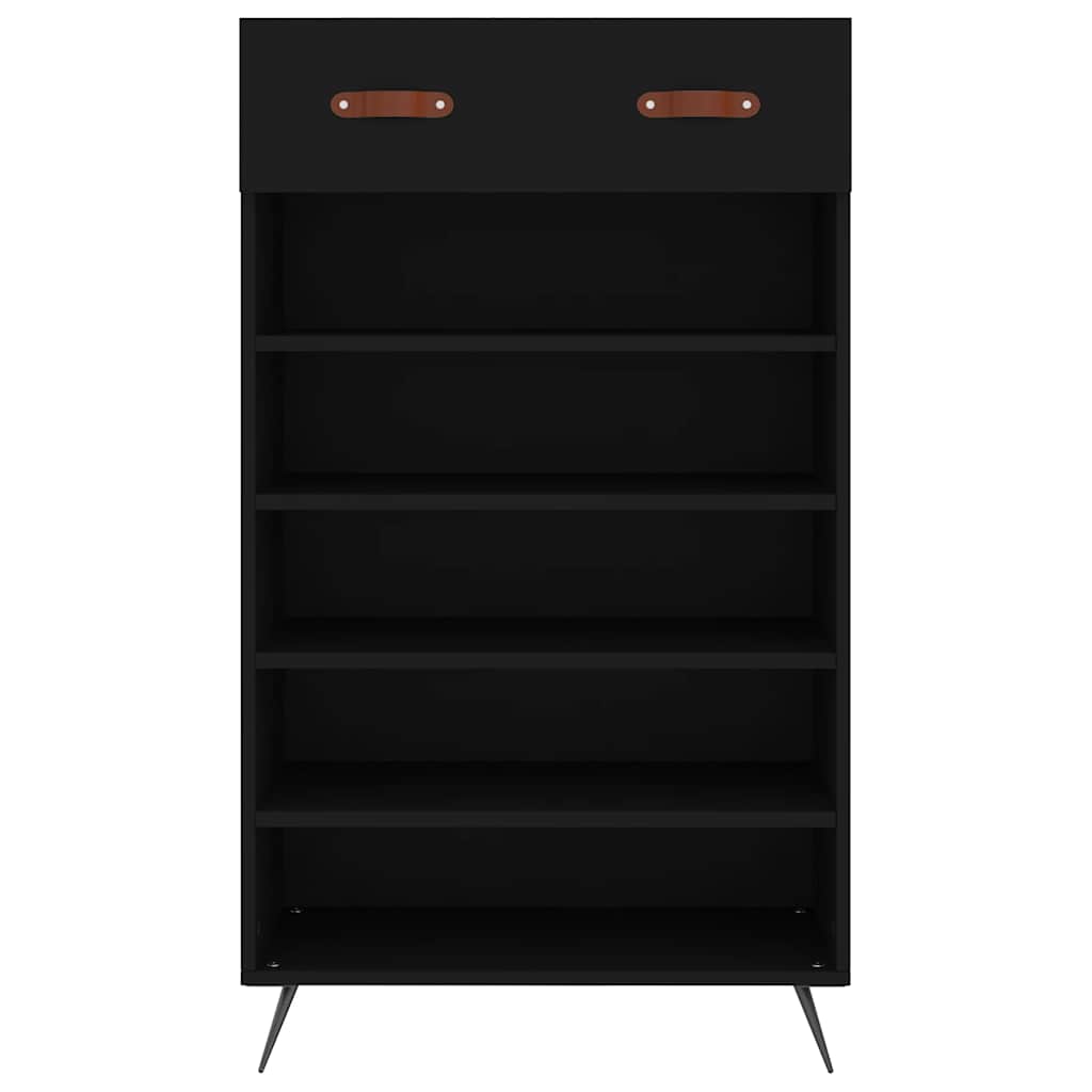 skoreol 60x35x105 cm konstrueret træ sort