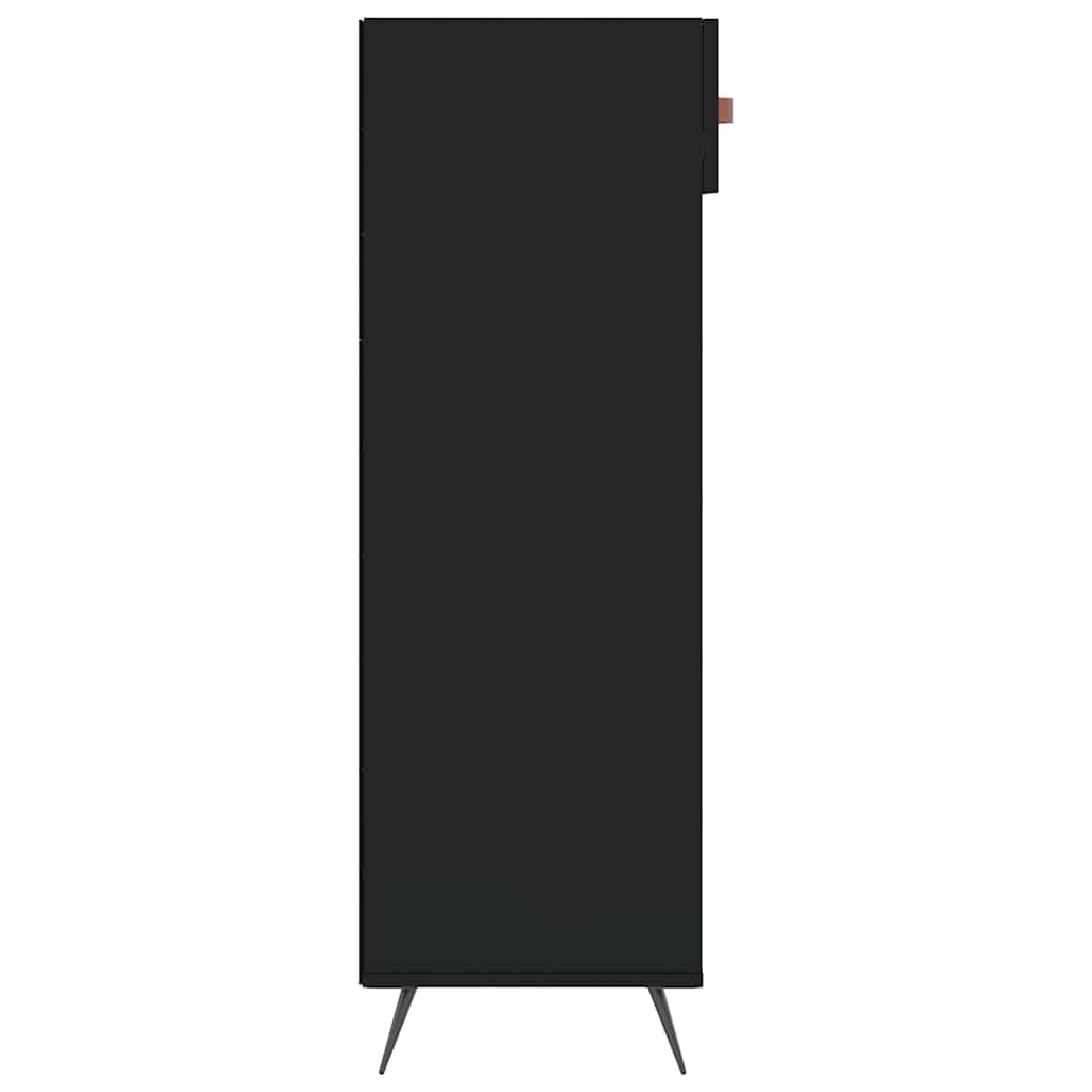 skoreol 60x35x105 cm konstrueret træ sort