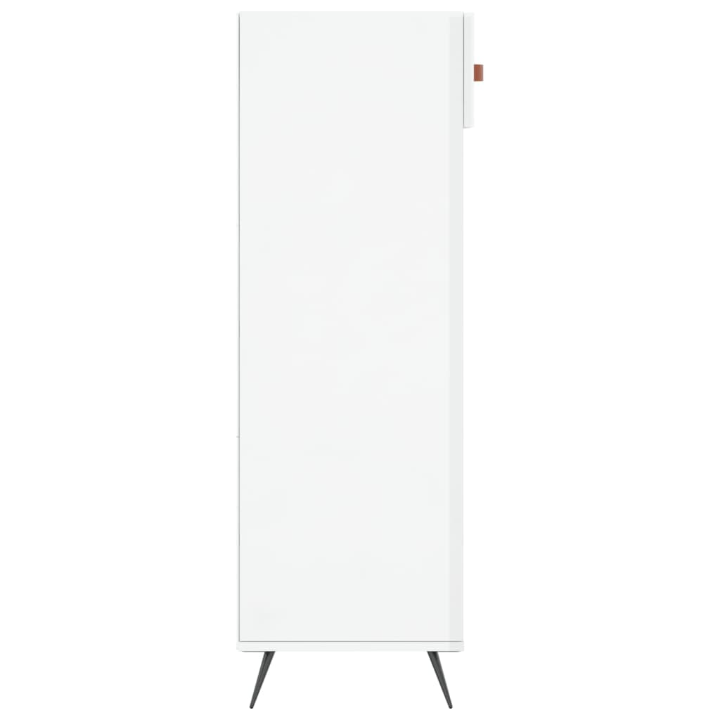 skoreol 60x35x105 cm konstrueret træ hvid højglans