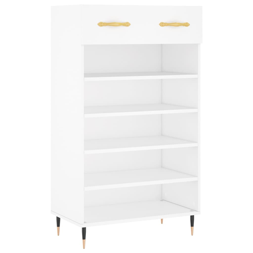 skoreol 60x35x105 cm konstrueret træ hvid