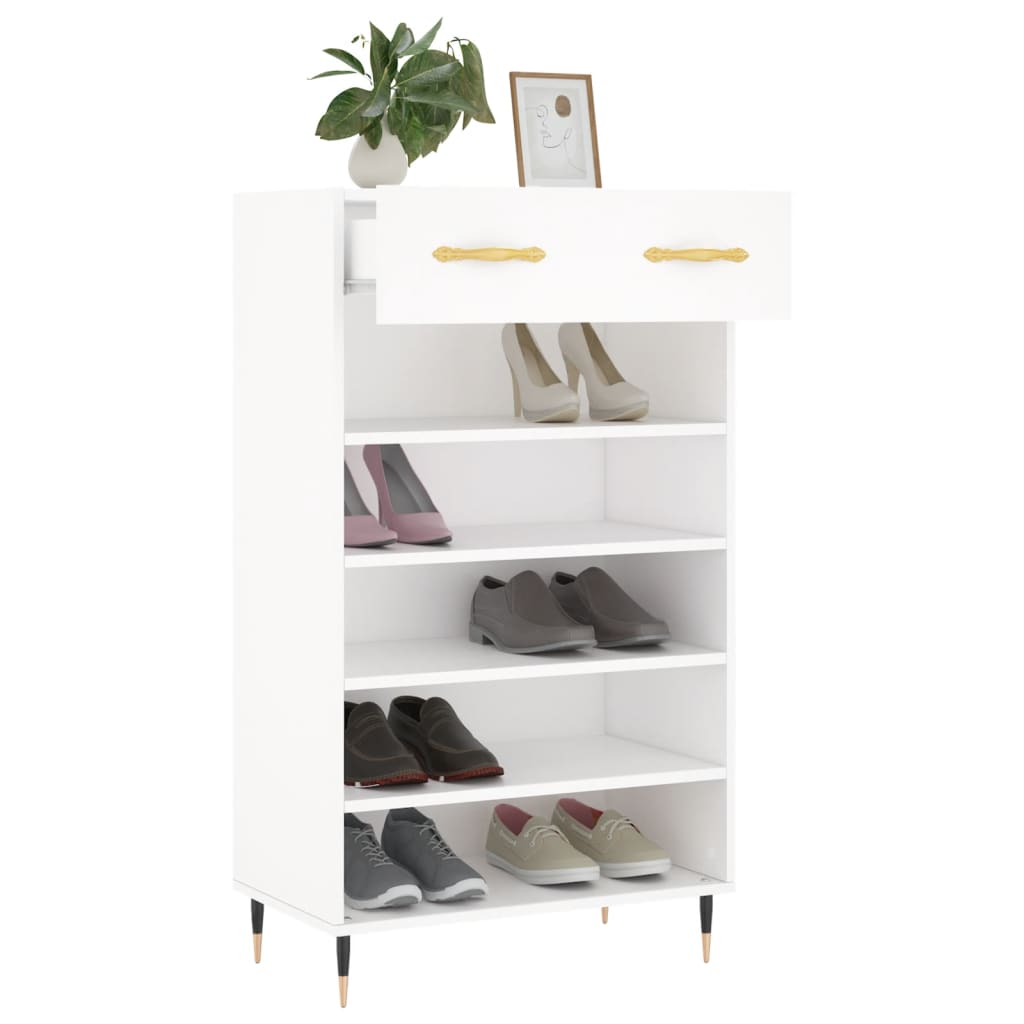 skoreol 60x35x105 cm konstrueret træ hvid