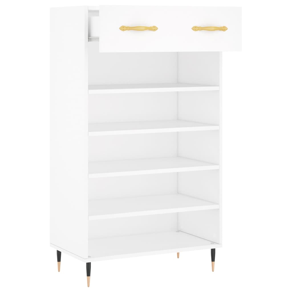 skoreol 60x35x105 cm konstrueret træ hvid