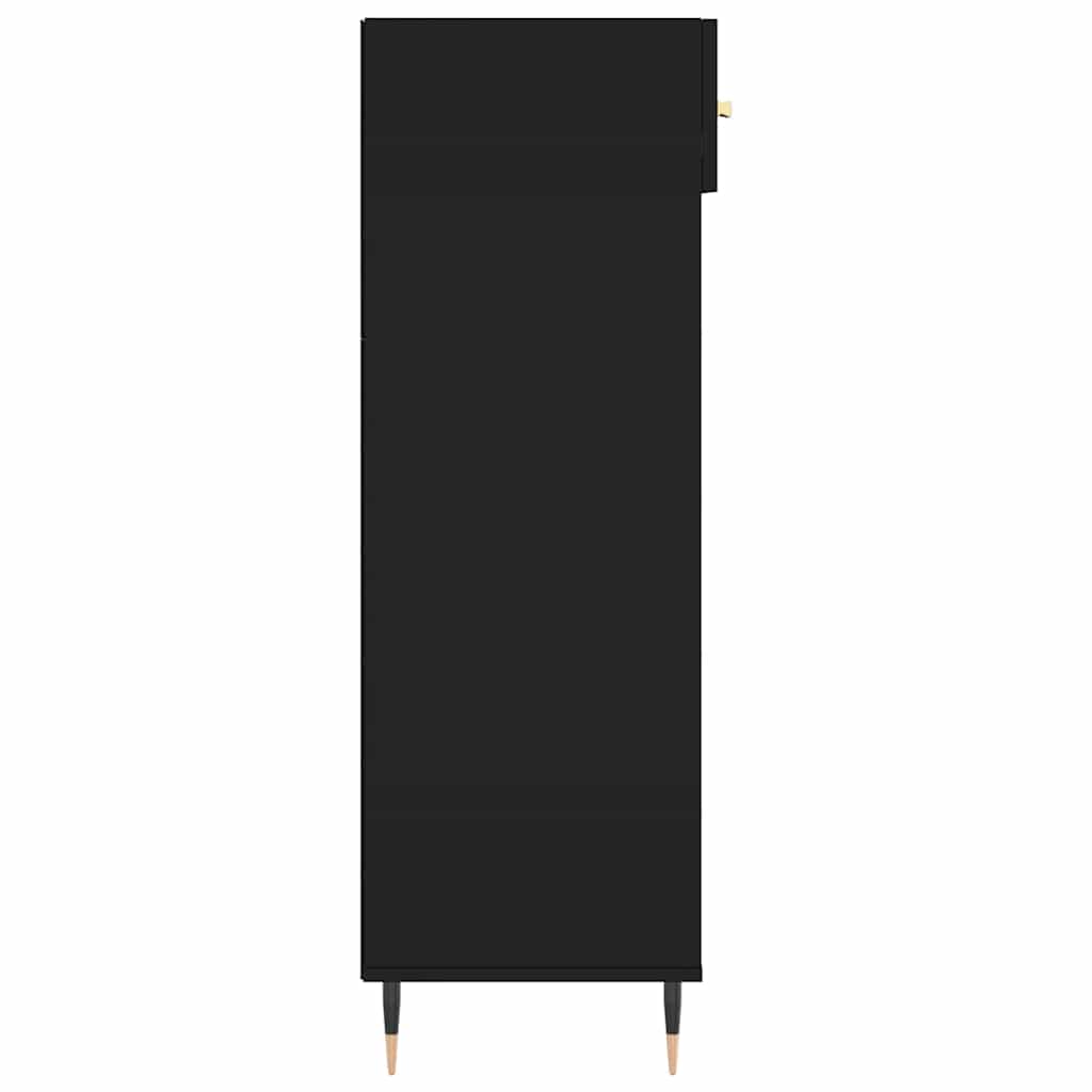 skoreol 60x35x105 cm konstrueret træ sort