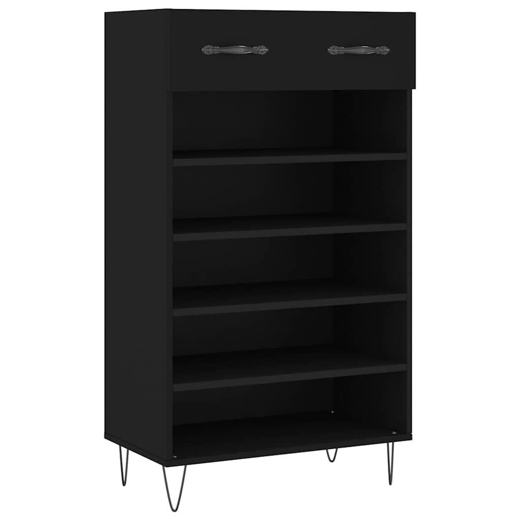 skoreol 60x35x105 cm konstrueret træ sort