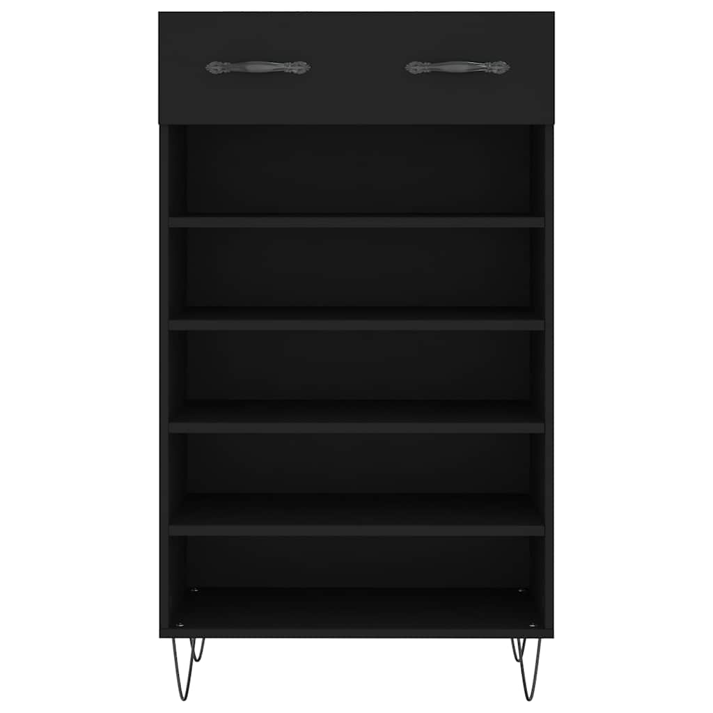 skoreol 60x35x105 cm konstrueret træ sort