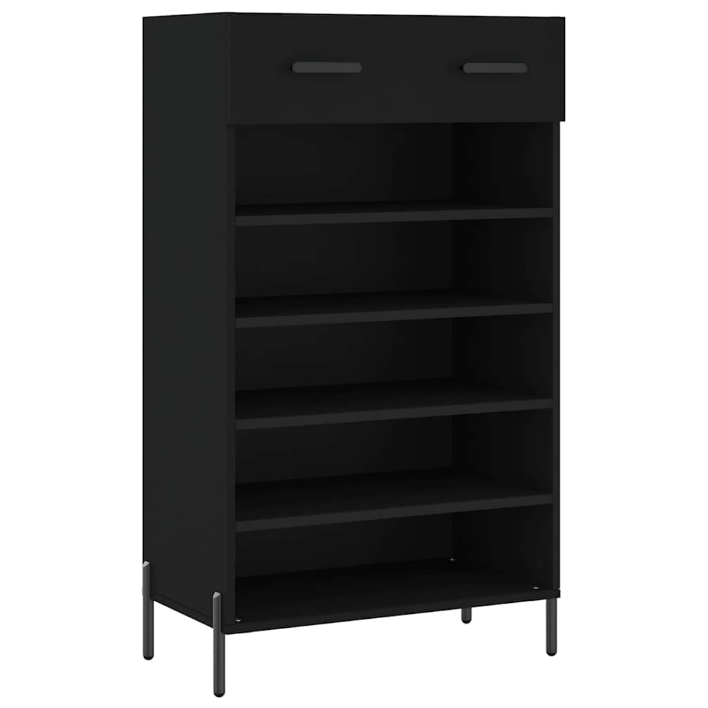 skoreol 60x35x105 cm konstrueret træ sort