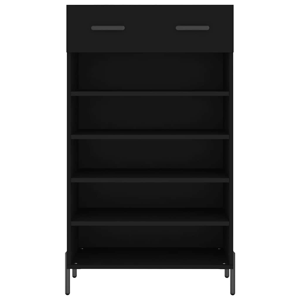 skoreol 60x35x105 cm konstrueret træ sort
