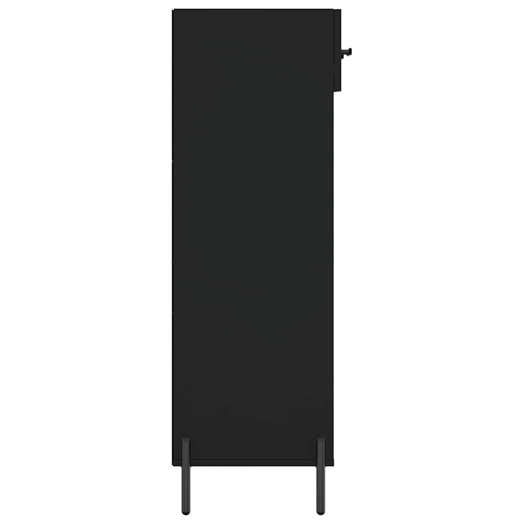 skoreol 60x35x105 cm konstrueret træ sort