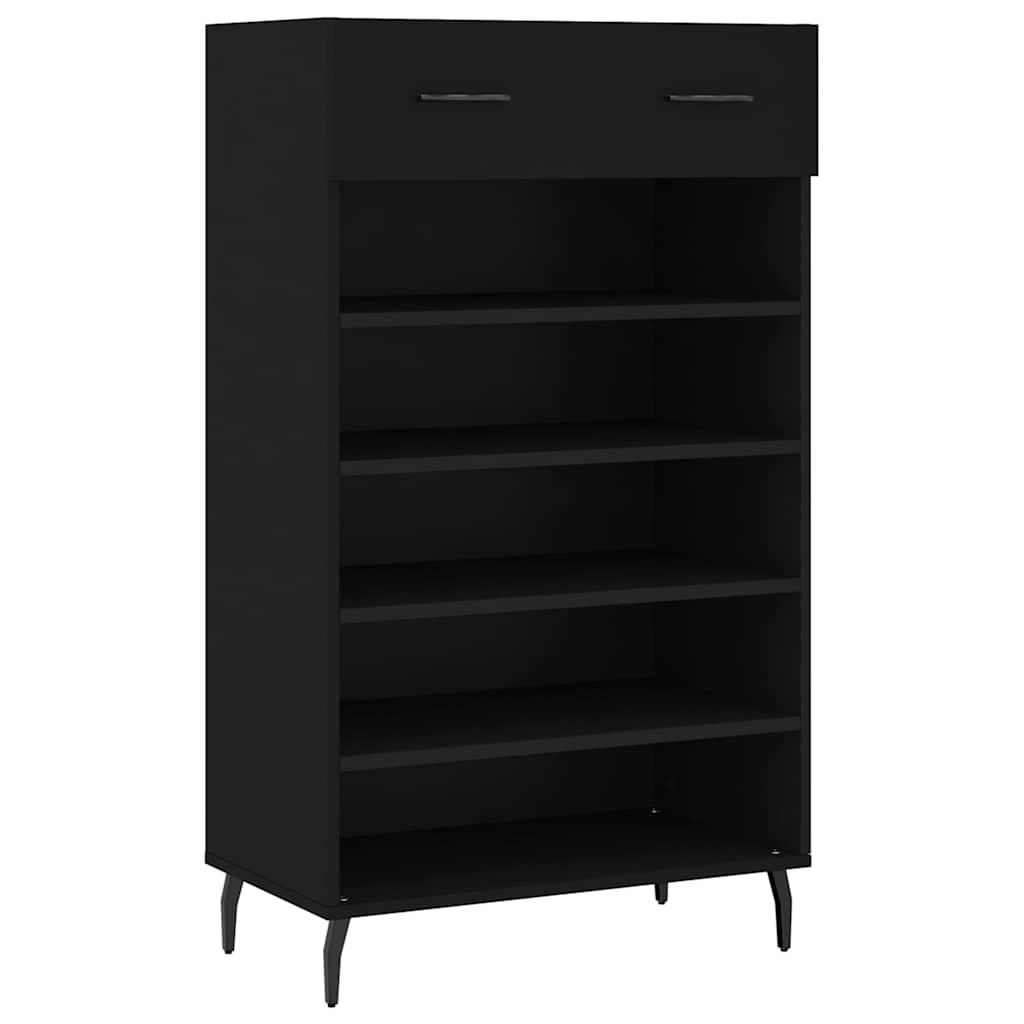 skoreol 60x35x105 cm konstrueret træ sort