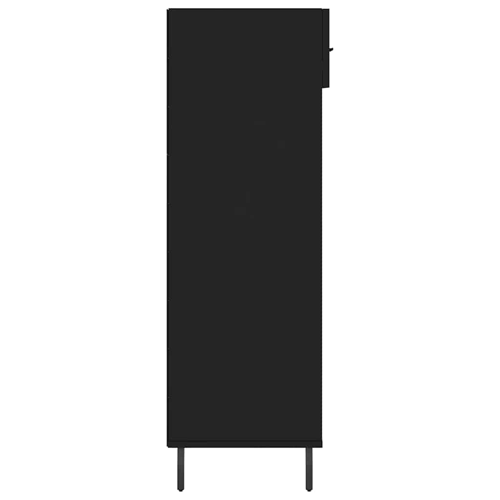 skoreol 60x35x105 cm konstrueret træ sort