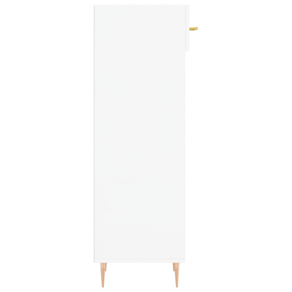 skoreol 30x35x105 cm konstrueret træ hvid højglans