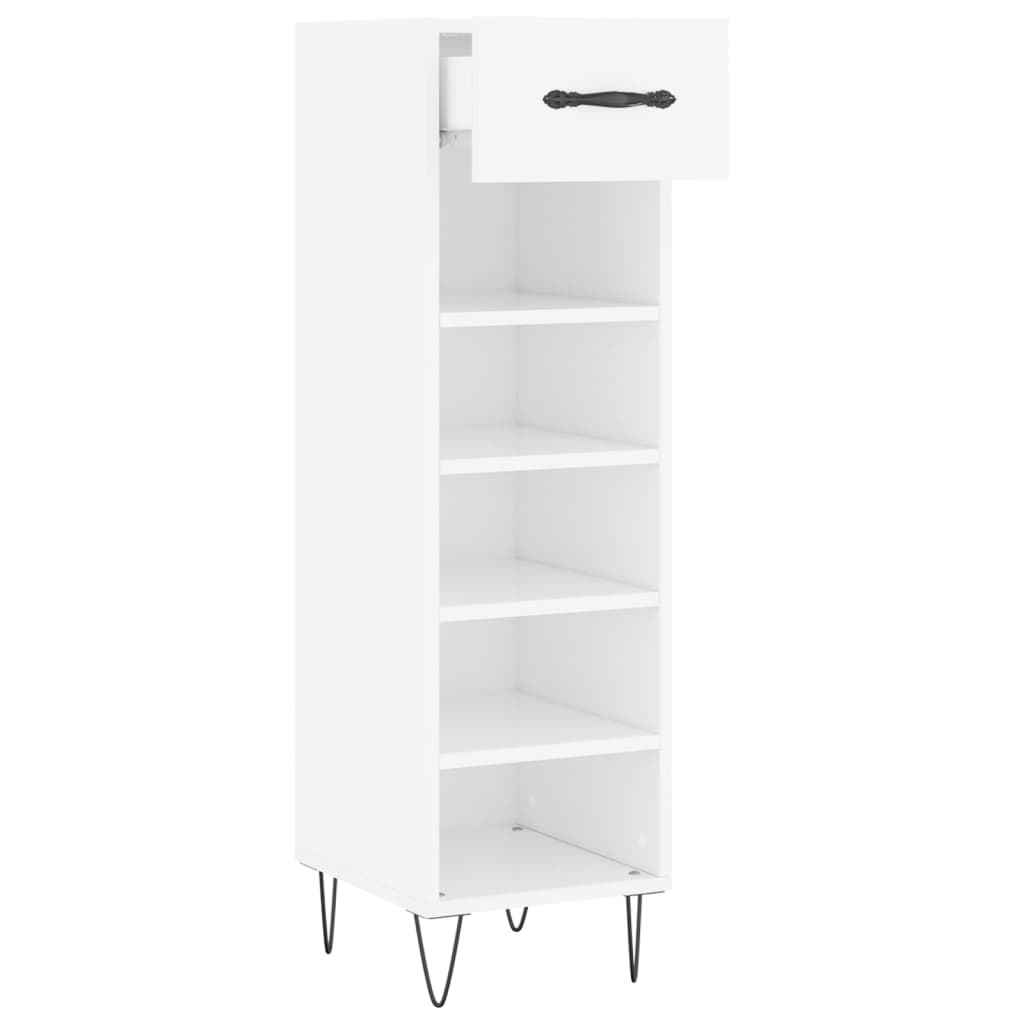 skoreol 30x35x105 cm konstrueret træ hvid