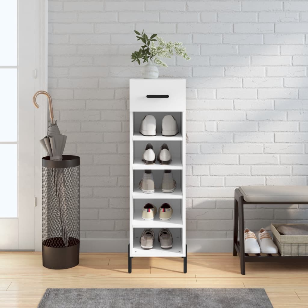 skoreol 30x35x105 cm konstrueret træ hvid