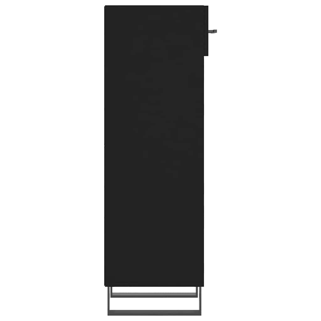 skoskab 30x35x105 cm konstrueret træ sort