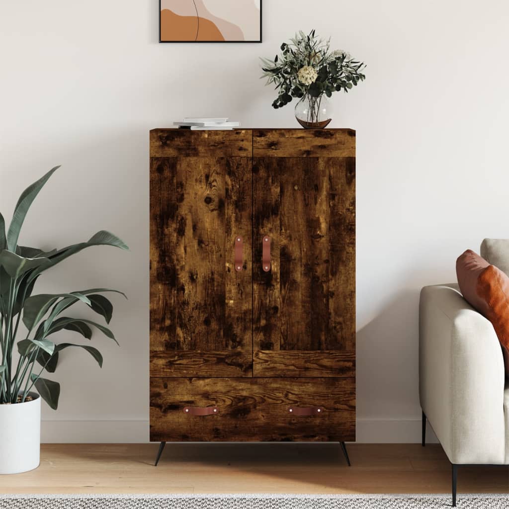 skab 69,5x31x115 cm konstrueret træ røget sonoma-eg