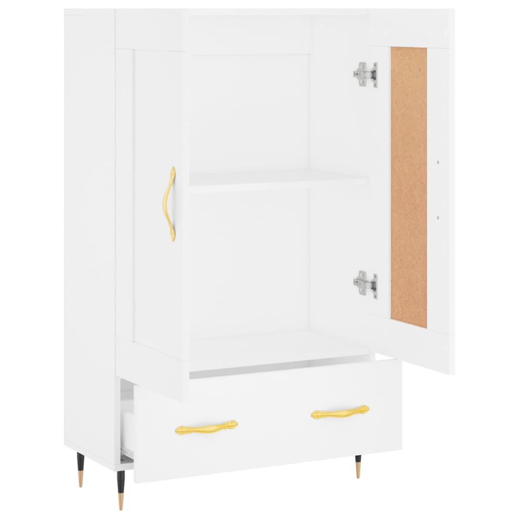 skab 69,5x31x115 cm konstrueret træ hvid