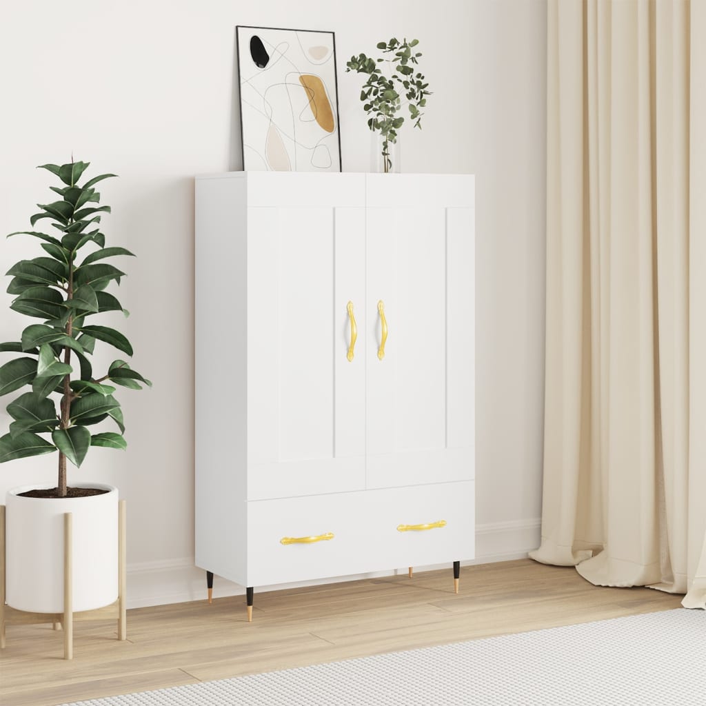 skab 69,5x31x115 cm konstrueret træ hvid