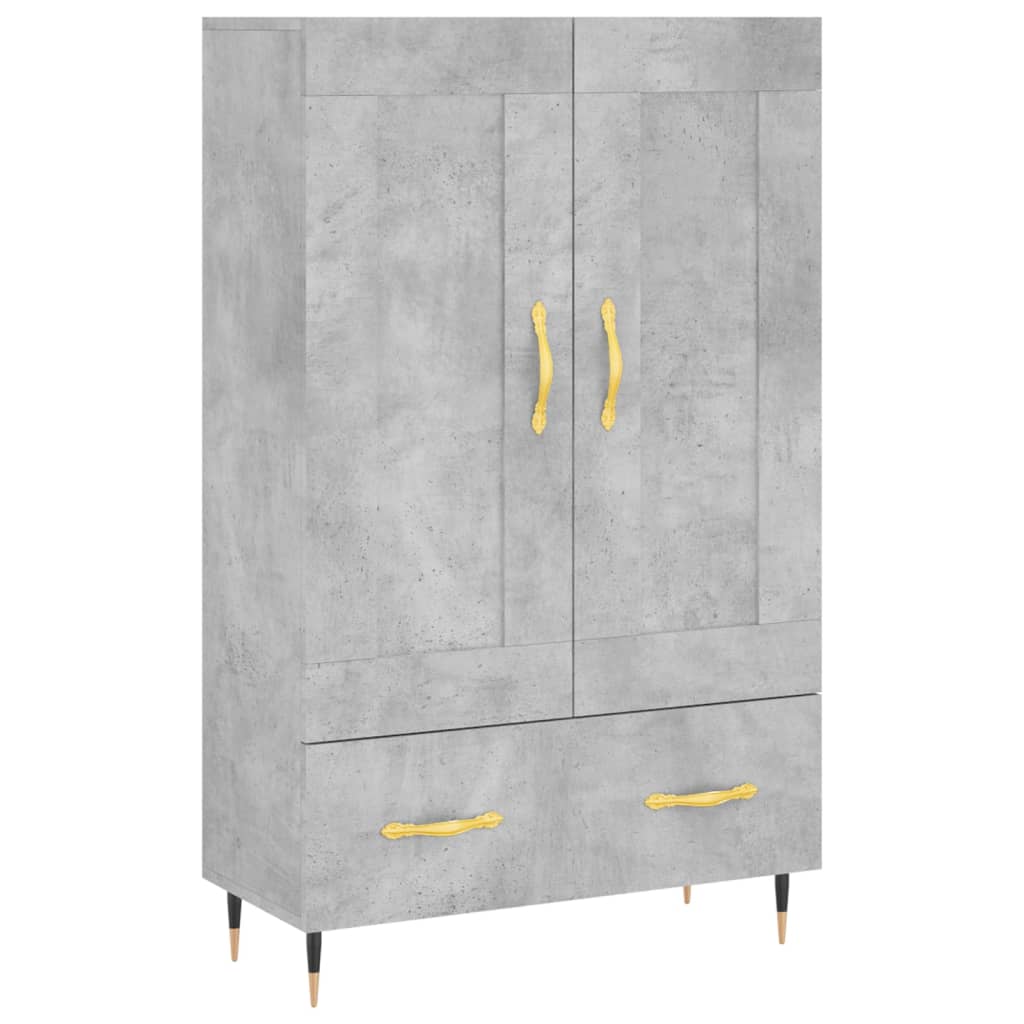 skab 69,5x31x115 cm konstrueret træ betongrå