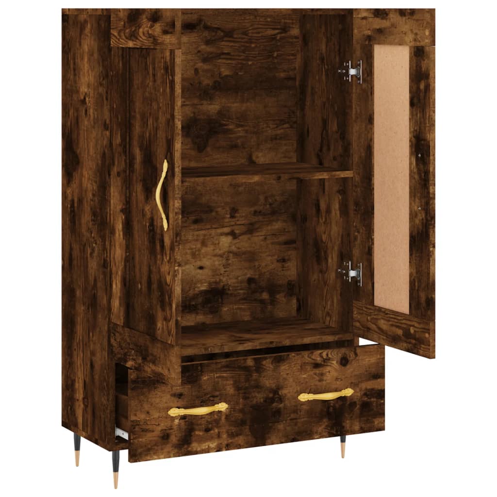 skab 69,5x31x115 cm konstrueret træ røget sonoma-eg