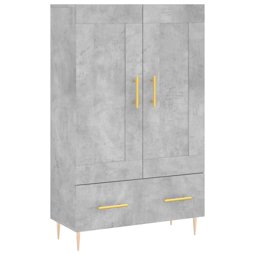 skab 69,5x31x115 cm konstrueret træ betongrå