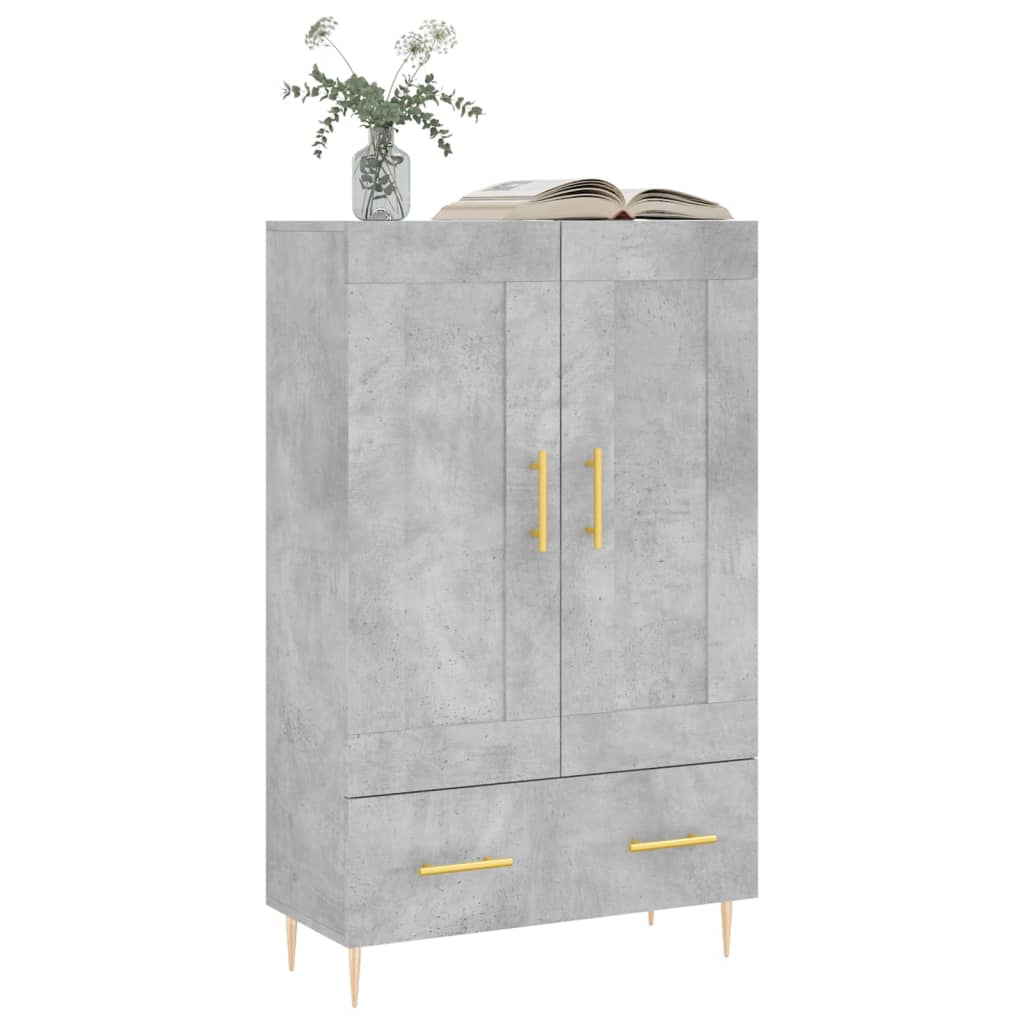 skab 69,5x31x115 cm konstrueret træ betongrå