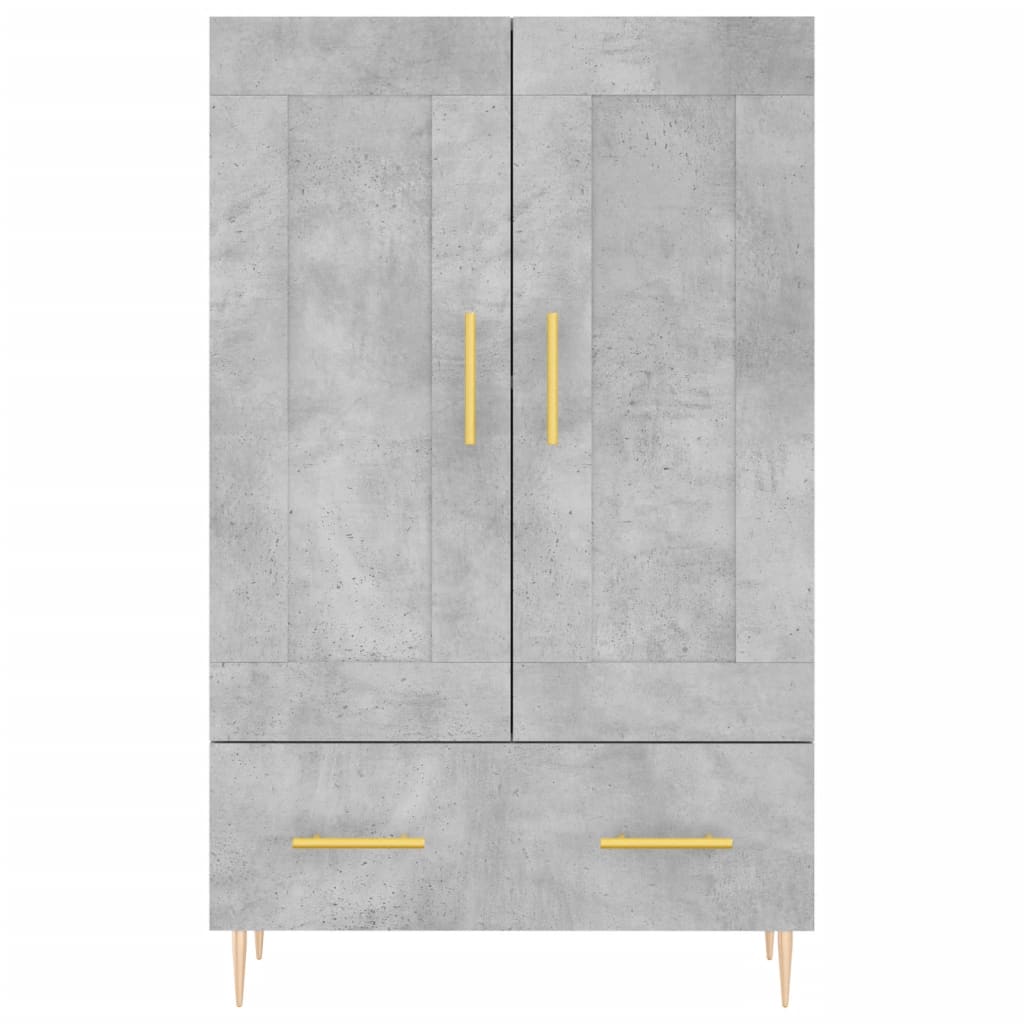 skab 69,5x31x115 cm konstrueret træ betongrå