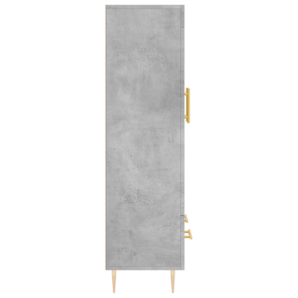 skab 69,5x31x115 cm konstrueret træ betongrå