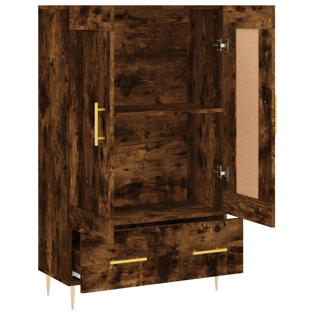 skab 69,5x31x115 cm konstrueret træ røget sonoma-eg