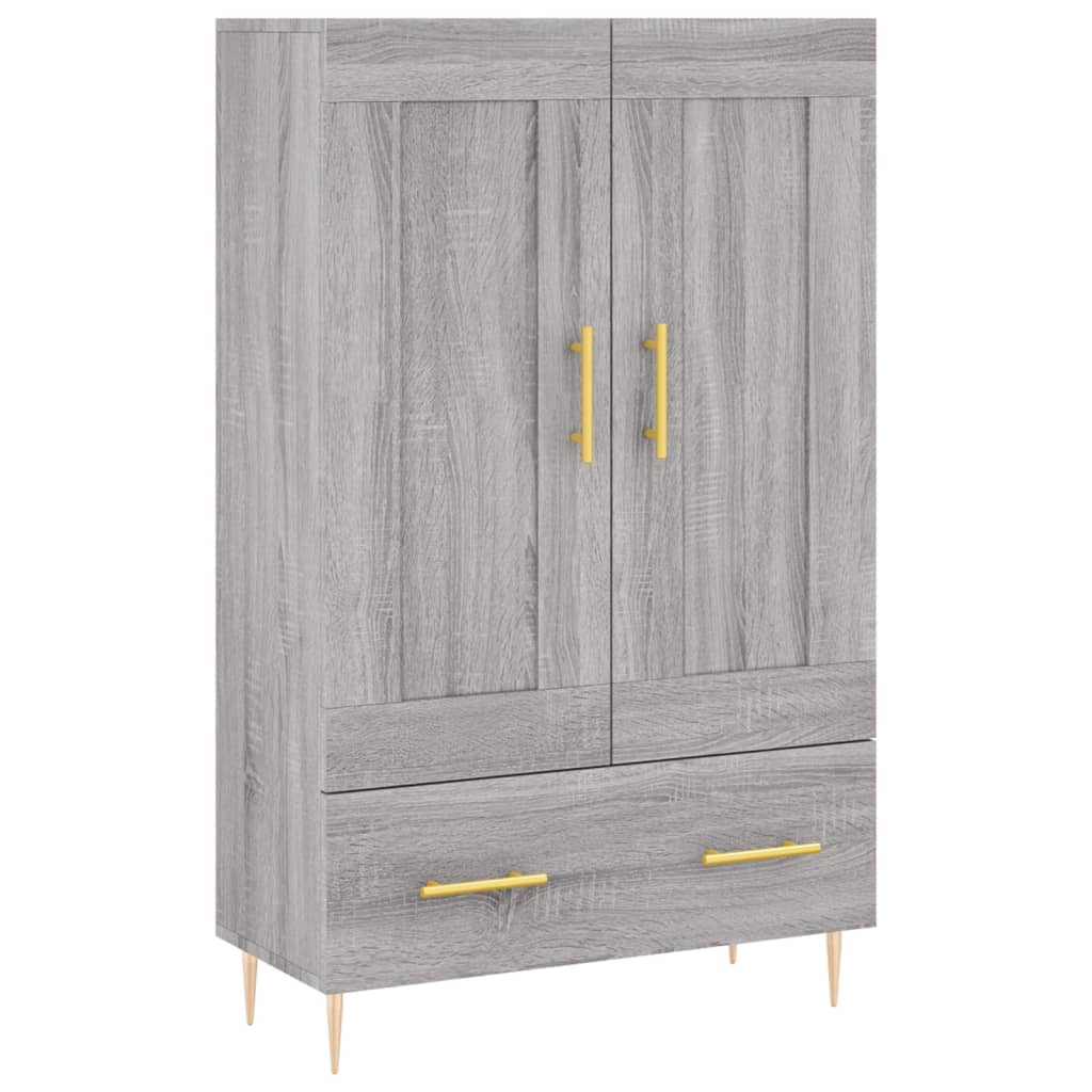 skab 69,5x31x115 cm konstrueret træ grå sonoma-eg