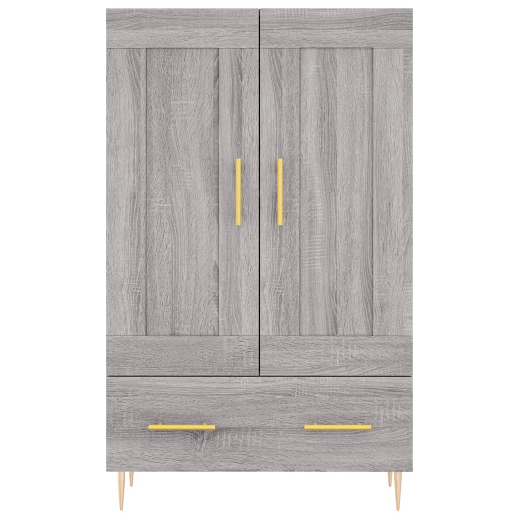 skab 69,5x31x115 cm konstrueret træ grå sonoma-eg