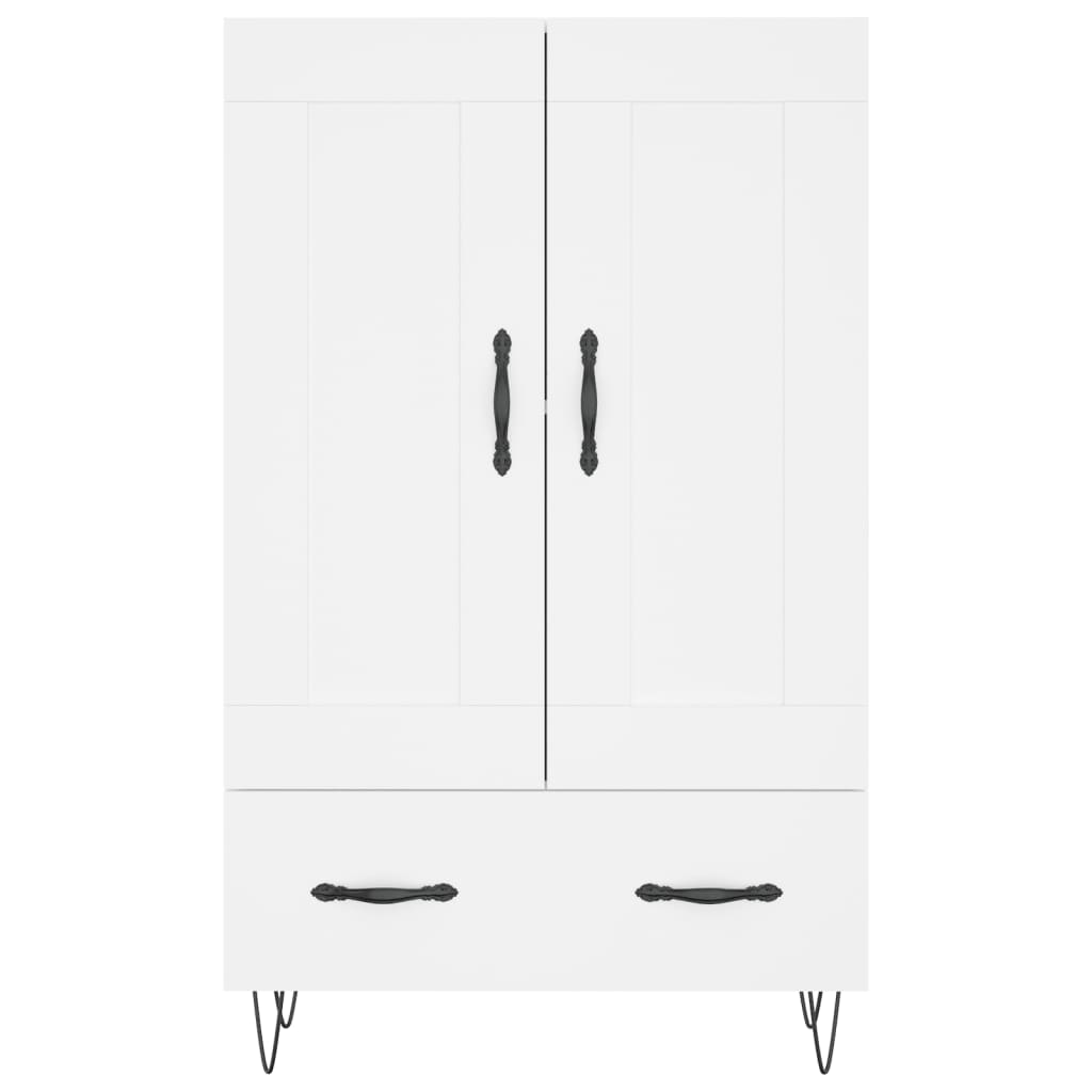 skab 69,5x31x115 cm konstrueret træ hvid