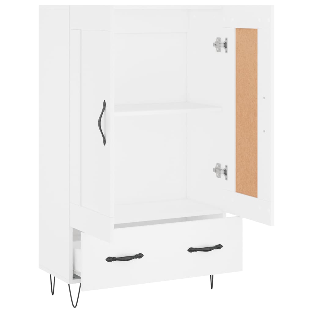 skab 69,5x31x115 cm konstrueret træ hvid