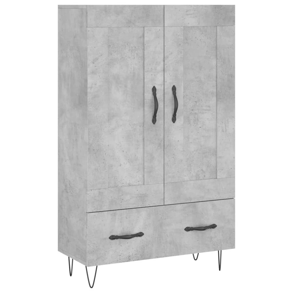 skab 69,5x31x115 cm konstrueret træ betongrå