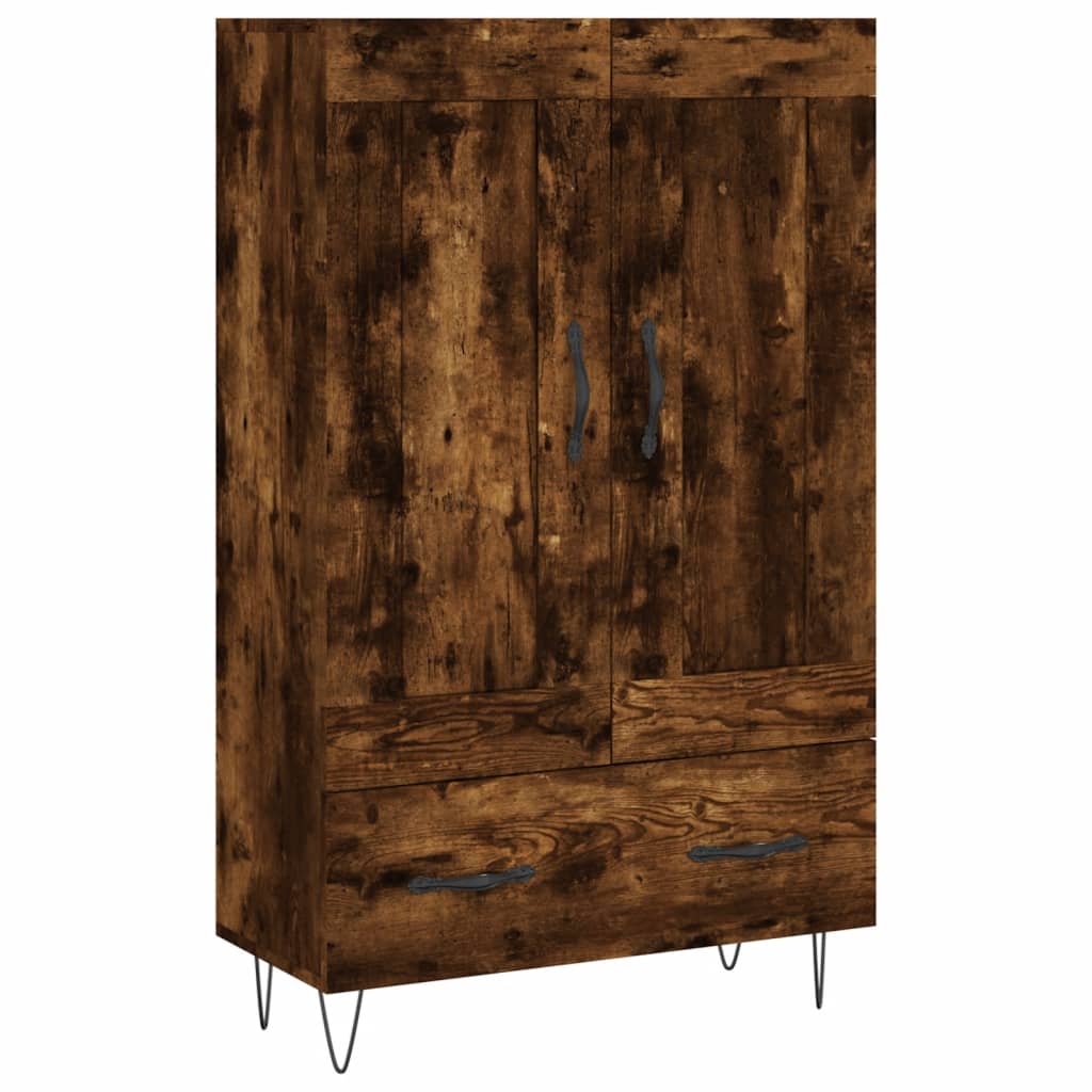 skab 69,5x31x115 cm konstrueret træ røget sonoma-eg