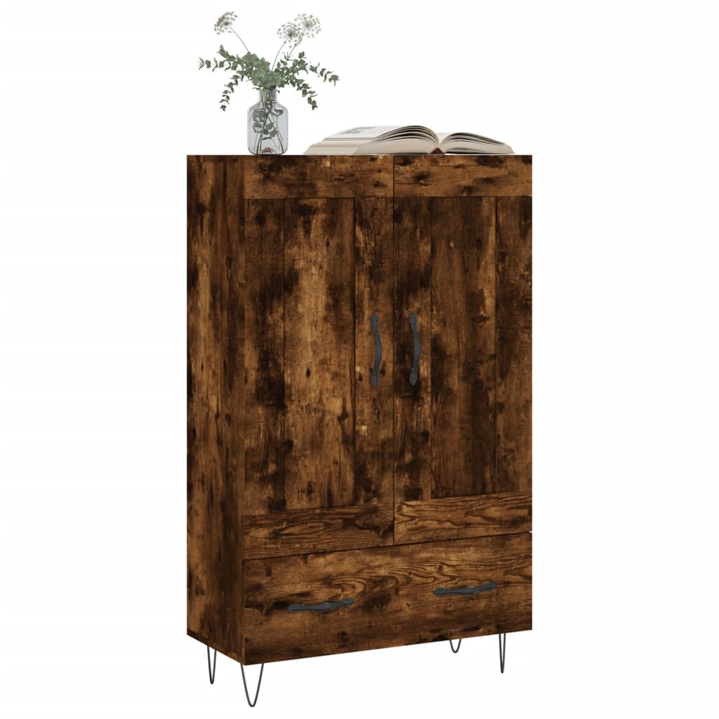 skab 69,5x31x115 cm konstrueret træ røget sonoma-eg