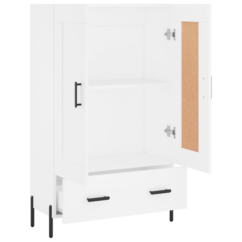 skab 69,5x31x115 cm konstrueret træ hvid