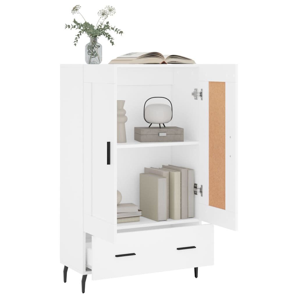 skab 69,5x31x115 cm konstrueret træ hvid