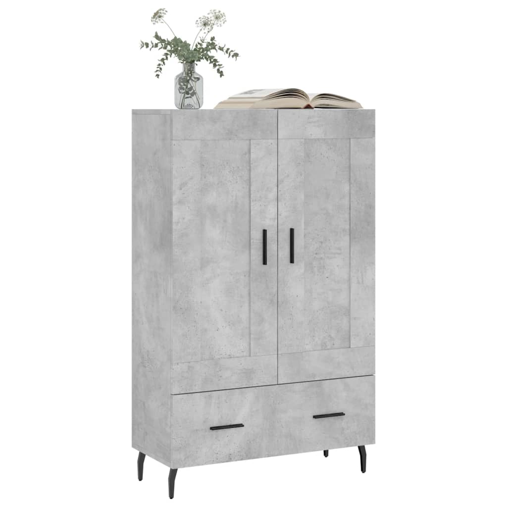 skab 69,5x31x115 cm konstrueret træ betongrå