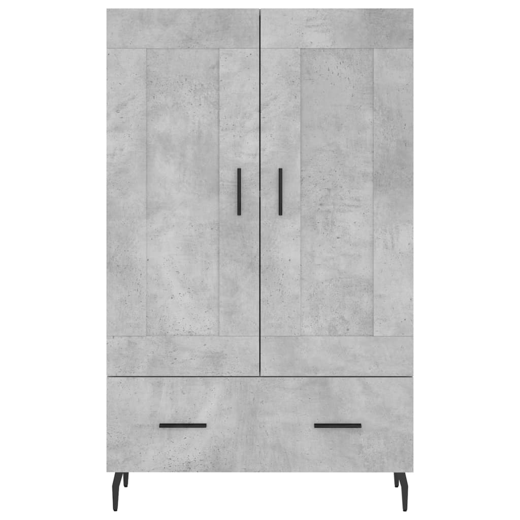 skab 69,5x31x115 cm konstrueret træ betongrå