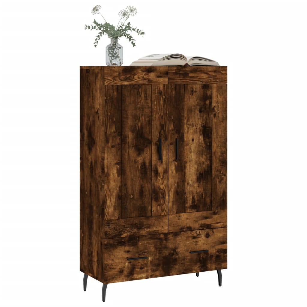 skab 69,5x31x115 cm konstrueret træ røget sonoma-eg