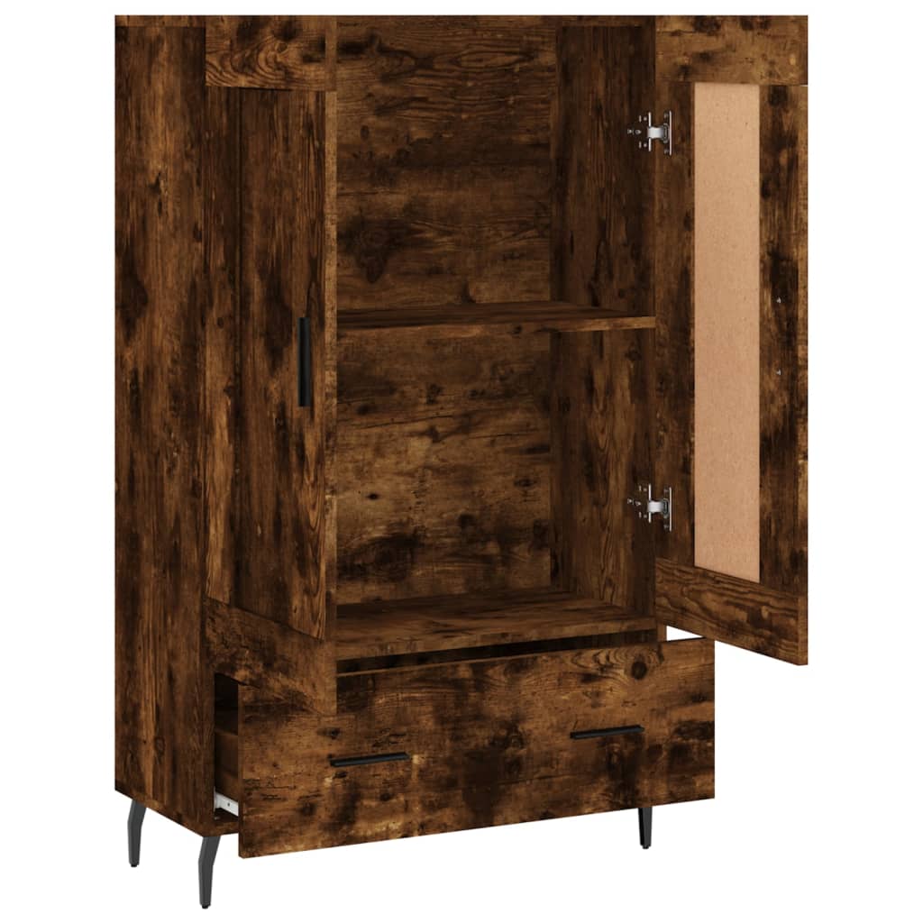 skab 69,5x31x115 cm konstrueret træ røget sonoma-eg