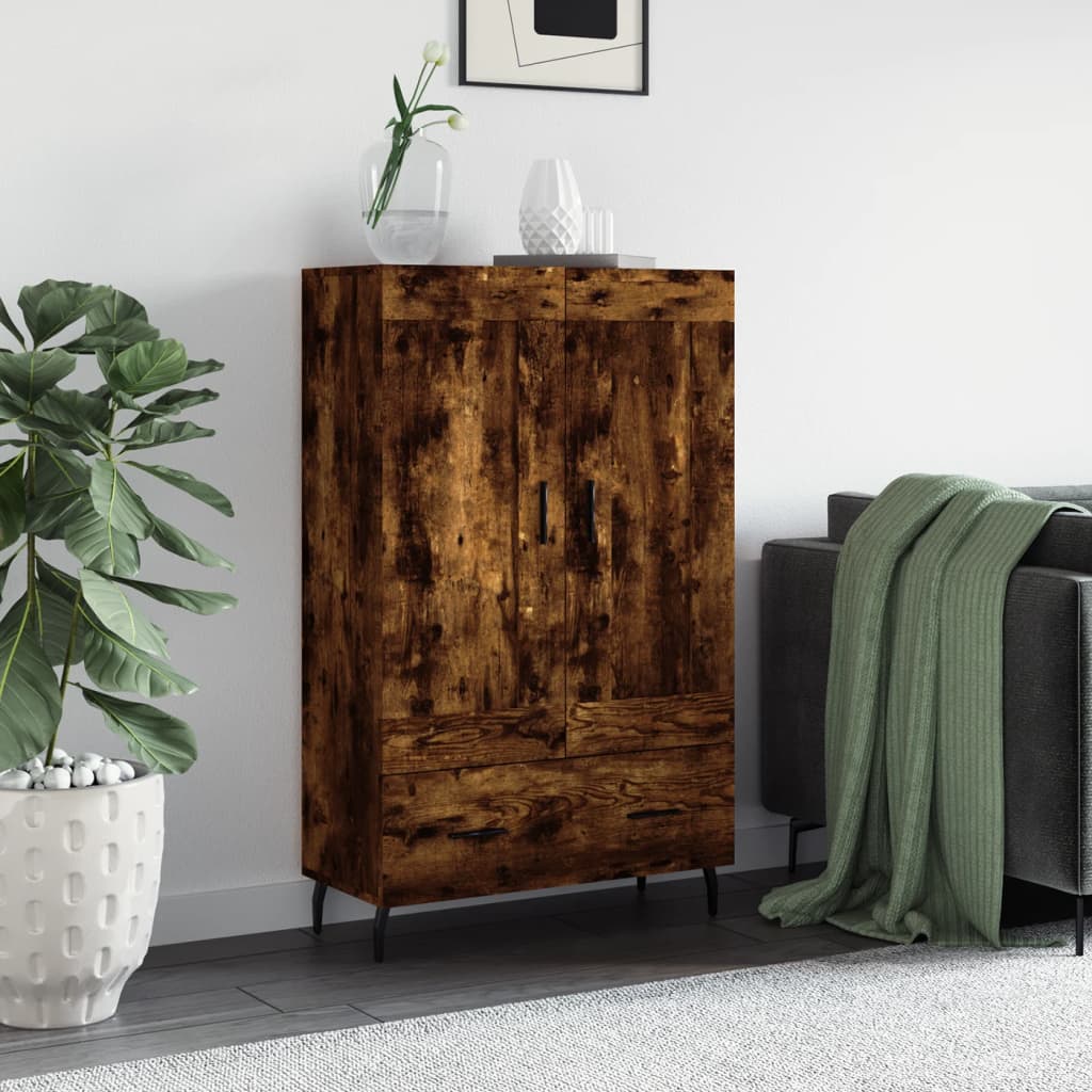 skab 69,5x31x115 cm konstrueret træ røget sonoma-eg