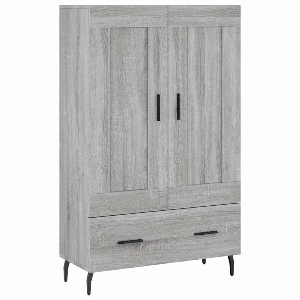 skab 69,5x31x115 cm konstrueret træ grå sonoma-eg