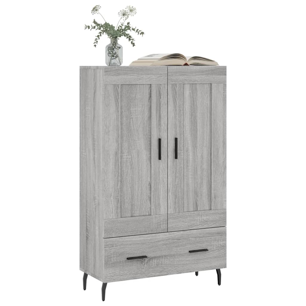 skab 69,5x31x115 cm konstrueret træ grå sonoma-eg