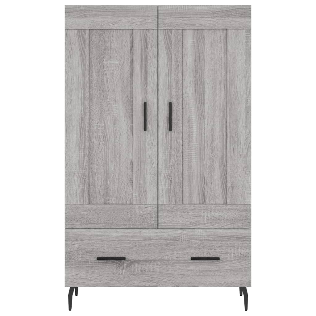 skab 69,5x31x115 cm konstrueret træ grå sonoma-eg