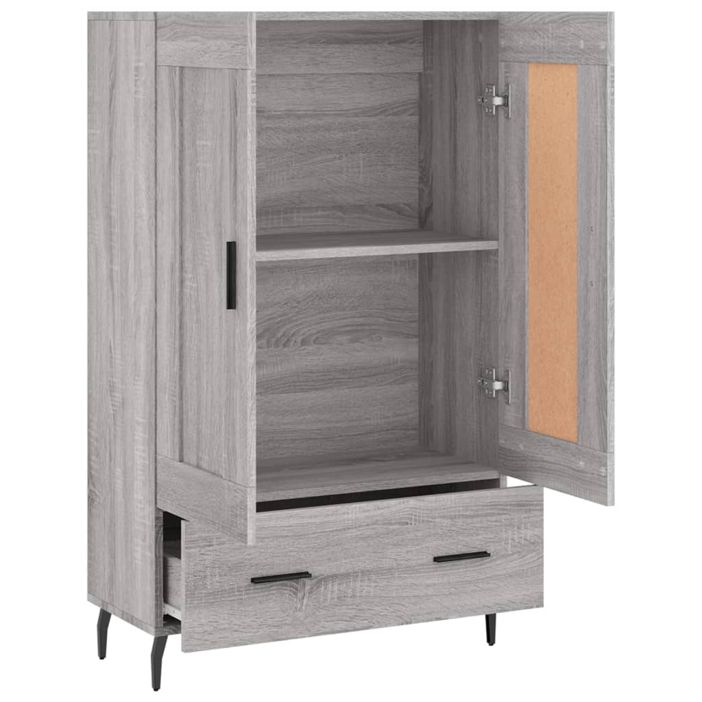 skab 69,5x31x115 cm konstrueret træ grå sonoma-eg