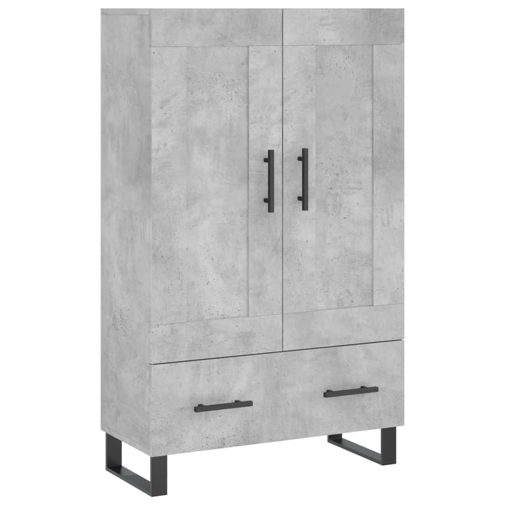 skab 69,5x31x115 cm konstrueret træ betongrå