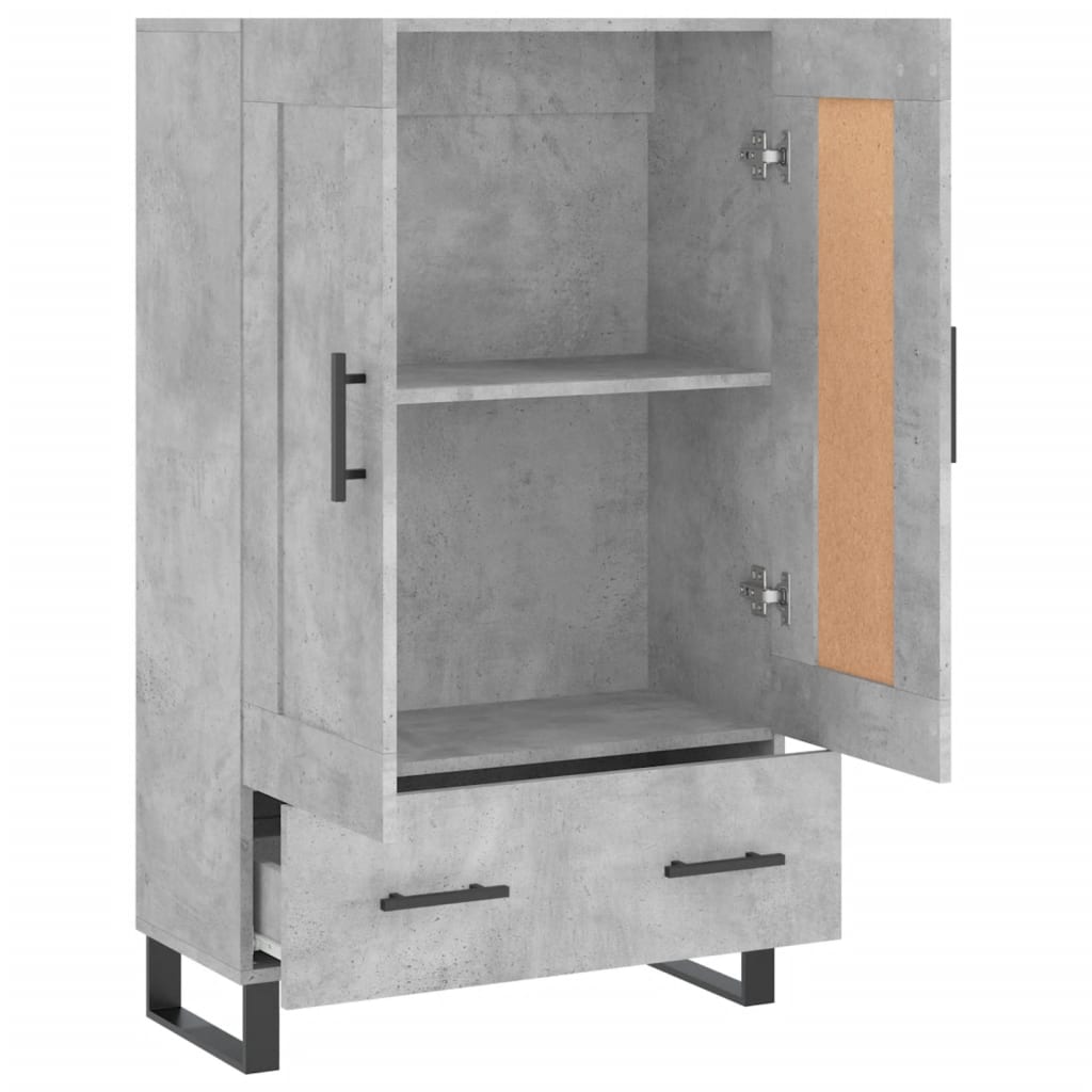 skab 69,5x31x115 cm konstrueret træ betongrå