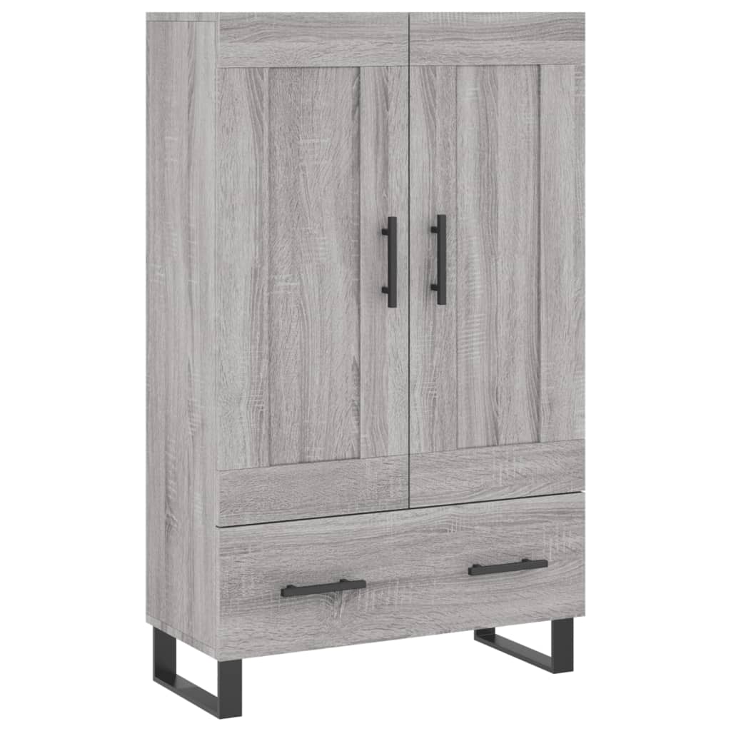 skab 69,5x31x115 cm konstrueret træ grå sonoma-eg